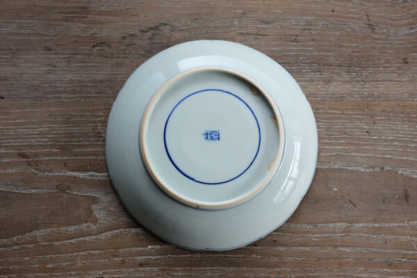 五彩花鳥文輪花皿 - 画像 (2)